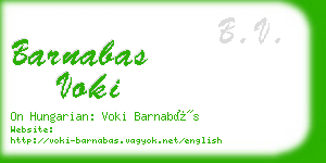 barnabas voki business card